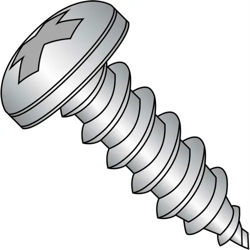 Luxury 2 x 1/4 Phillips Pan Self Tapping Screw Type AB Fully Threaded 18-8 Stainless Steel - Pkg of 5000