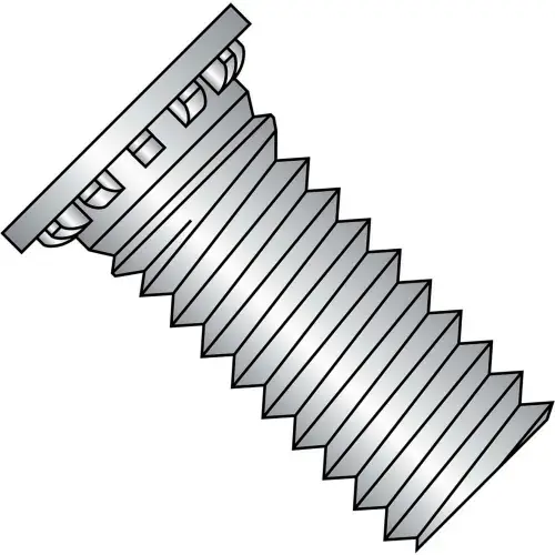 Hot Deal 3/8-16X1 Self Clinching Stud 12 Rib Full Thread 300 Series Stainless Steel, Pkg of 250