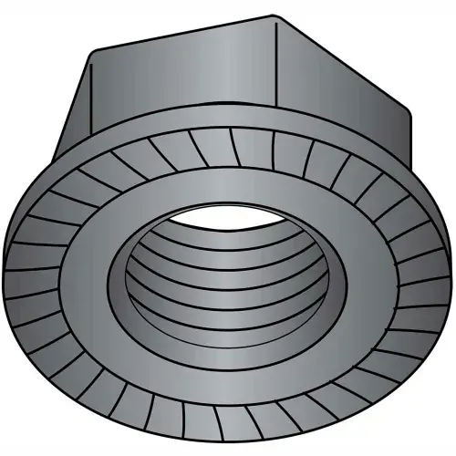 Get Yours 1/4-20 Serrated Flange Hex Lock Nuts Case Hardened HR15N 78/90 Black Oxide, Pkg of 2000