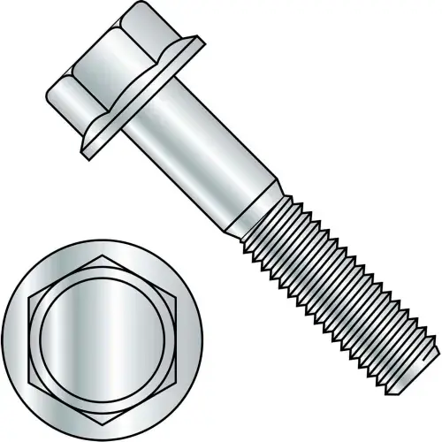 M10-1.5X60 DIN 6921 Class 8 Point 8 Metric Flange Bolt Screw Zinc Rohs, Pkg of 200 Buy Direct