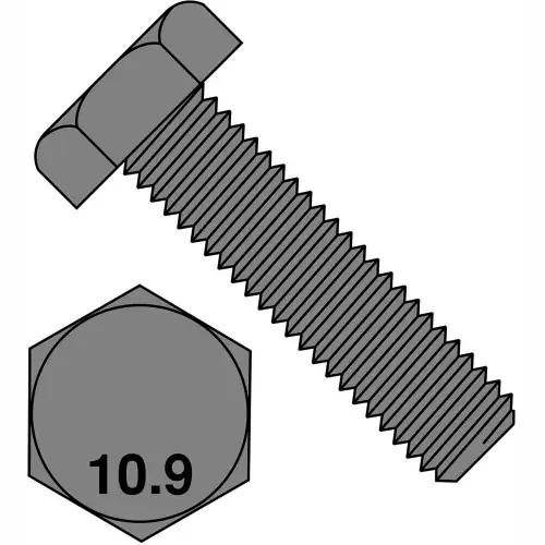 M10X35 Din 933 10.9 Metric Fully Threaded Cap Screw Plain, Pkg of 400 Budget