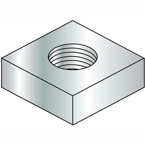 1/4-28 Square Machine Screw Nut Zinc, Pkg of 3000 Brand New