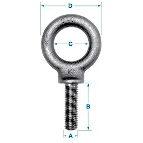 Ken Forging K2028 - Carbon Eyebolt - Shoulder Pattern - 3/4-10 - 2" Shank - Made In USA Cheap