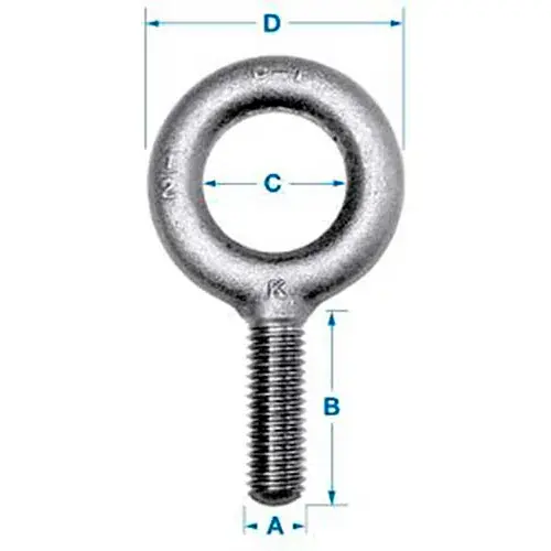 Special Offer Ken Forging K2002 - Carbon Eyebolt - Plain Pattern - 5/16-18 - 1-1/8" Shank - Made In USA