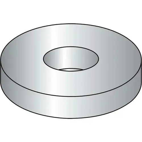 Save Now Flat Washer - 1/4" - Low Carbon Steel - Zinc Clear CR+3 - USS, Pack of 100