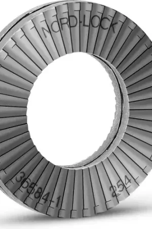 Certified Nord-Lock 1401 Wedge Locking Washer - 254 SMO Stainless Steel - M5 ( 10) - Large O.D. - Pkg of 200