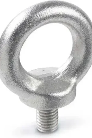 Today Only J.W. Winco DIN 580 Lifting Eye Bolts, SS, Shoulder, Matte, M24, 3-9/16"H, 13/16"T, 1-7/16"L