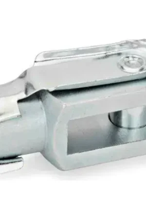 J.W. Winco WN 751 Clevis Fork Joints, Steel, w/ Snap-on Spring Pin, Zinc Pltd, 1/4 x 28, 1-7/16" OAL Latest