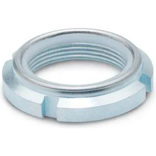 J.W. Winco GN 1804.1 Slotted Spanner Lock Nuts, Steel, with Polyamide Insert, Zinc Plated, M25 X 1.5 Final Sale