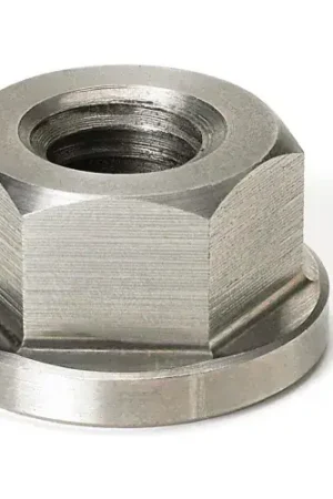 M10 x 1.5 Hex Flange Nut - 17.4mm Hex - 22.2mm Flange Dia. - 12.7mm Height - Stainless Steel Authentic