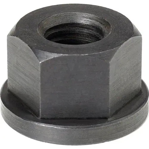 Buy Online 1/2-13 Hex Flange Nut - 7/8" Hex - 1-1/8" Flange Dia. - 11/16" Height - Steel - Black Oxide - CN-20
