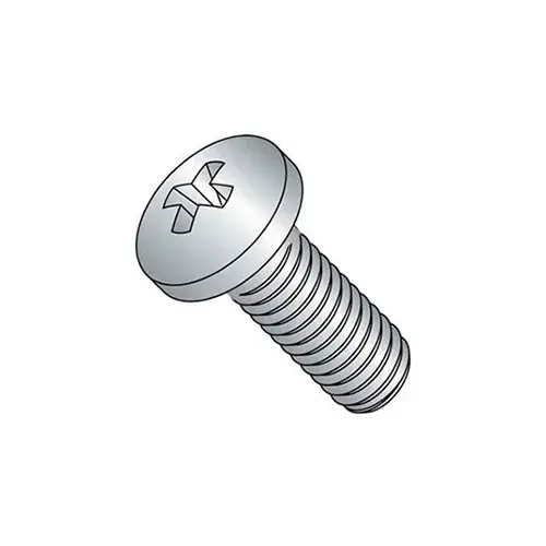 Markdown M3 x 0.5 x 10mm Machine Screw - Phillips Pan Head - Steel - Zinc - DIN 125B - Pkg of 100