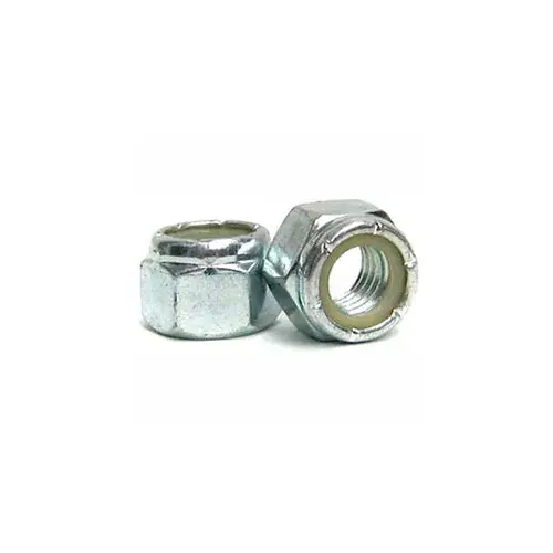 M8 x 1.0 Nylon Insert Lock Nut - Steel - Zinc - DIN 125B - Class 8.8 - Pkg of 100 Final Sale