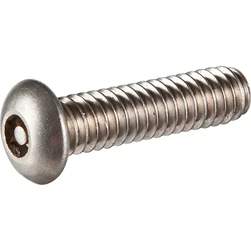 10-32 x 5/8" Tamper-Proof Security Cap Screw - Button Socket Head - 18-8 Stainless Steel - 100 Pk Deal