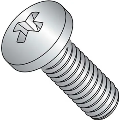 Direct From Factory M8 x 1.25 x 25mm Machine Screw - Phillips Pan Head - Steel Zinc Plated- Pkg of 100