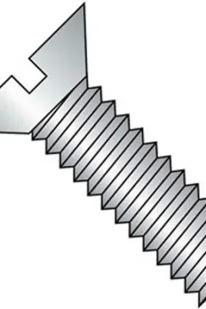 10-32 x 3/4" Machine Screw - Flat Head - Slotted - Steel - Zinc - UNF - FT, Pack of 100 Certified