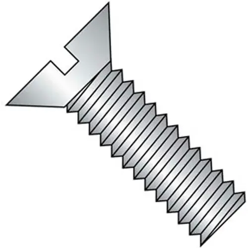 1/2-13 x 1-1/4" Machine Screw - Flat Head - Slotted - Steel - Zinc CR+3 - FT, Pack of 25 Time-Limited