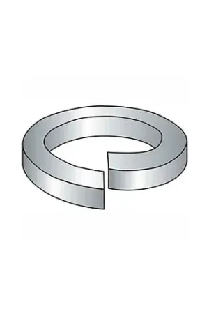 3/8" Hi-Collar Split Lock Washer - .385/.377" I.D. - .125" Thick - Steel - Zinc - Grade 2 - 100 Pk Must Have