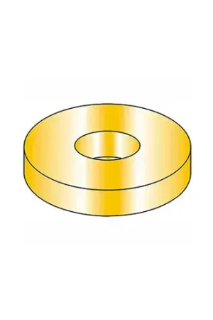 Secure Checkout 3/8" Flat Washer - USS - 7/16" I.D. - .064/.08" Thick - Steel - Yellow Zinc - Grade 8 - Pkg of 100
