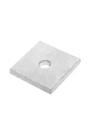 1" Square Plate Washer - " I.D. - 3/8" Thick - Steel - Hot Dip Galvanized - Grade 2 - Pkg of 10 Top Pick