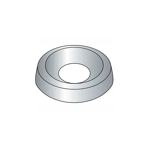 8 Countersunk Finishing Washer - .22/.189" I.D. - Steel - Nickel Plated - Grade 2 - 100 Pk Express Delivery