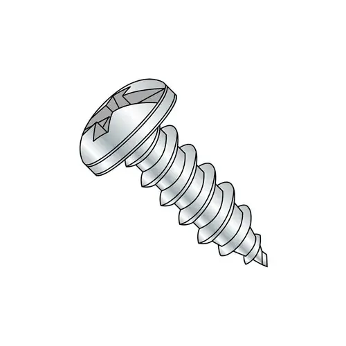 High Quality 14 x 2" Sheet Metal Screw - Combo Pan Head - Steel - Zinc Plated - Pkg of 100
