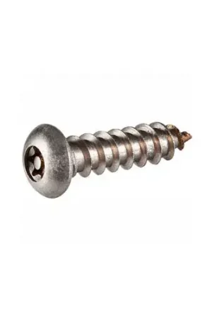 New Release 8AB x 1/2" Security Sheet Metal Screw - Button Torx Head - Steel - Black Oxide - FT - USA - 100 Pk