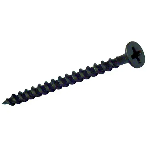 Discount 8 x 3" Drywall Screw - Phillips Bugle Head - Steel - Black Phosphate - Sharp Point - Pkg of 200