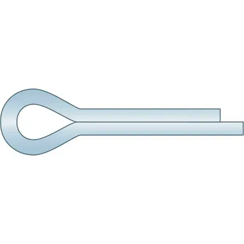 7/32" x 2-1/2" Cotter Pin - Carbon Steel - Zinc Clear - ASME 18.8.1 - Made In USA - Pkg Qty 100 Mega Sale