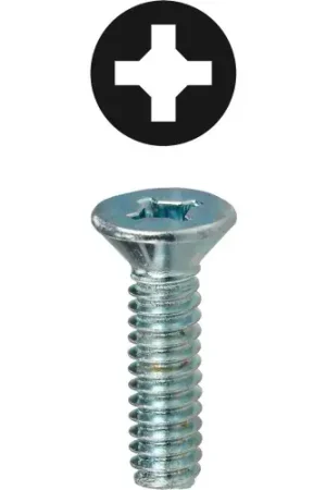 Budget L.H.Dottie® Phillips & Square Flat Head Machine Screw, 6-32 x 1", 100 Pack