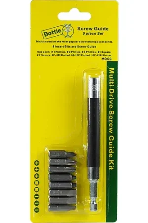Cheap L.H.Dottie® Multi-Drive Screw Guide Bit Holder, 9 Pieces