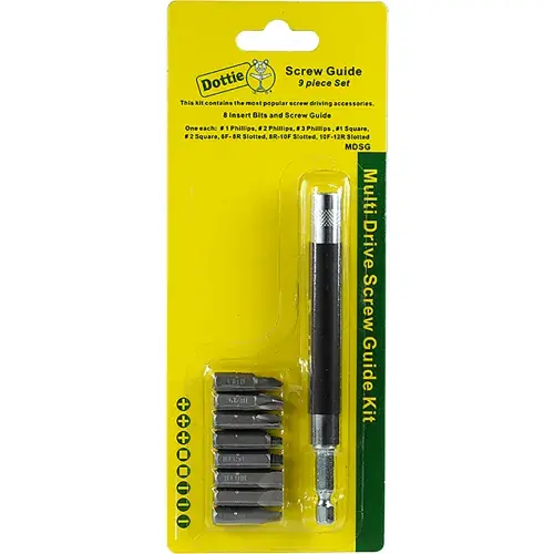 Cheap L.H.Dottie® Multi-Drive Screw Guide Bit Holder, 9 Pieces