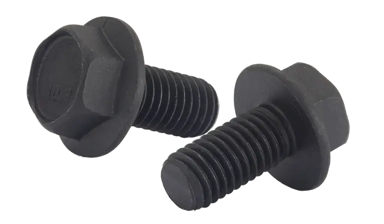 [100 PKG] Flange Bolts DIN 6921 10.9 Steel Black Phosphate M12-1.75 X 100 Mega Sale