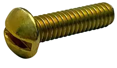 10-32 X 3/4" Machine Screws Round Head Slotted Drive Steel Zinc Yellow (6000/Pkg.) Crafted