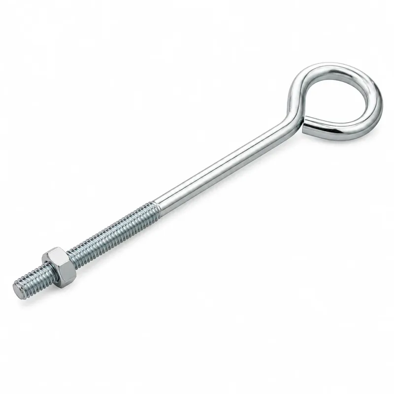 Professional Grade 1/2"-13 X 12" Eye Bolts With Nut, Standard Wire Steel Zinc Plated (10 / Pkg.)