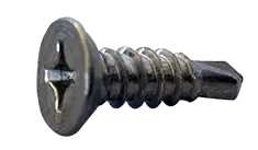 12-14 X 1-1/2" Self-Drilling Screws Flat Head Phillips Drive Point Type 3 410 Stainless Steel (2000/Pkg.) Fan Favorite