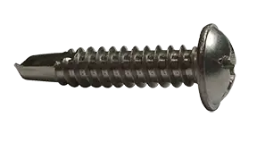 8-18 X 3/4" Self-Drilling Screws Modified Truss Head Phillips Drive Point Type 2 410 Stainless Steel (2500/Pkg.) Last Chance