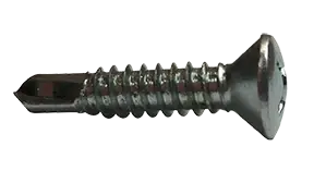 Hassle-Free Returns 10 X 3/4" Self-Drilling Screws Oval Head Phillips Drive Steel Black Oxide (7000/Pkg.)