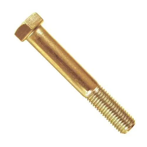1/2-13 X 3-1/2" Hex Head Cap Screws Brass Partially Threaded (5 / Pkg.) Fresh Stock