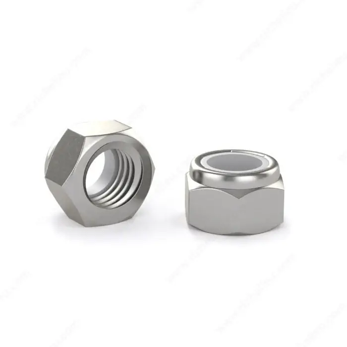 Sale 1/4"-20 Lock Nuts Nylon Insert Waxed 18/8 Stainless Steel (100 / Pkg.)