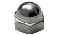 In Demand 12-24 Acorn Nuts Brass Nickel Plated (75 / Pkg.)