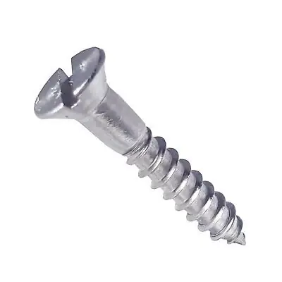Limited Time 4 X 1" Wood Screws Slotted Drive Flat Head 18/8 Stainless Steel (200 / Pkg.)