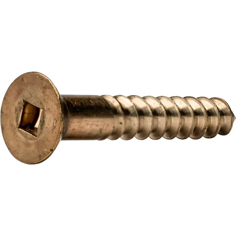 14 X 1-3/4" Wood Screws Square Drive Flat Head Silicon Bronze (25 / Pkg.) Save Now