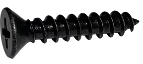 Super Sale 8 X 1-1/4" Type A Sheet Metal Screws Flat Head Phillips Drive 18/8 Stainless Steel Black Oxide (2000 / Pkg.)