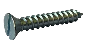 Final Sale 12 X 3/8" Type A Sheet Metal Screws Flat Head Slotted Drive 18/8 Stainless Steel (100 / Pkg.)