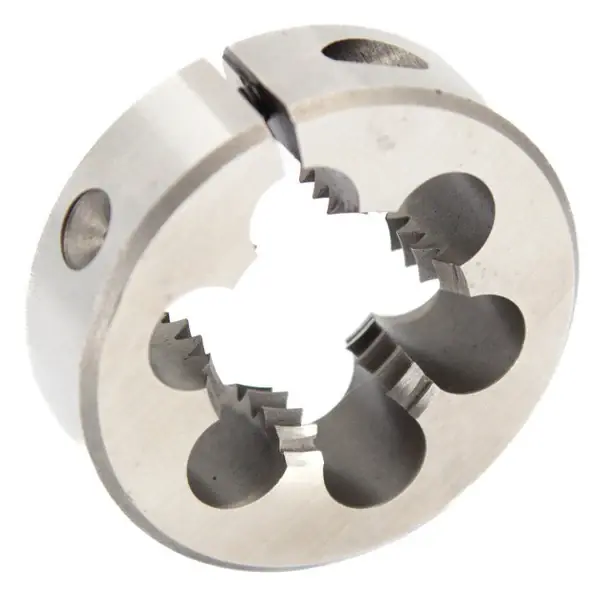 1-3/8"-6 HSS Round Adjustable Die 2-1/2" OD Uncoated (Bright) DWTH212-1386 High Quality