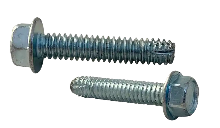 Best Price 1/4-20 X 5/8" Type F Thread Cutting Screws Indented Hex Washer Head Unslotted Drive Steel Zinc & Bake (3000 / Pkg.)