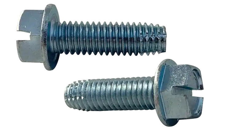 8-32 X 5/16" Type F Thread Cutting Screws Indented Hex Washer Head Slotted Drive Steel Zinc Green (10000 / Pkg.) Grab Now