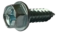 6 X 3/4" Type AB Self Tapping Sheet Metal Screws Indented Hex Washer Head Phillips Drive Steel Zinc & Bake (10000/Pkg.) Next Day Delivery