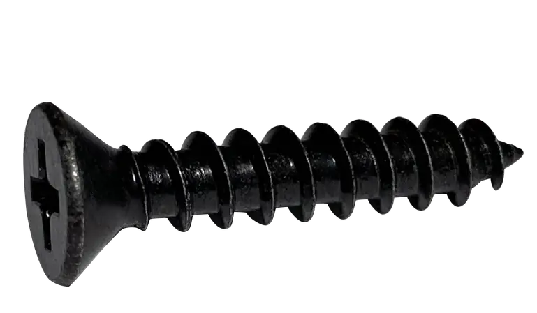 6 X 1-3/4" Type A Self Tapping Sheet Metal Screws Flat Head Phillips Drive Steel Black Oxide (4500/Pkg.) Weekend Sale